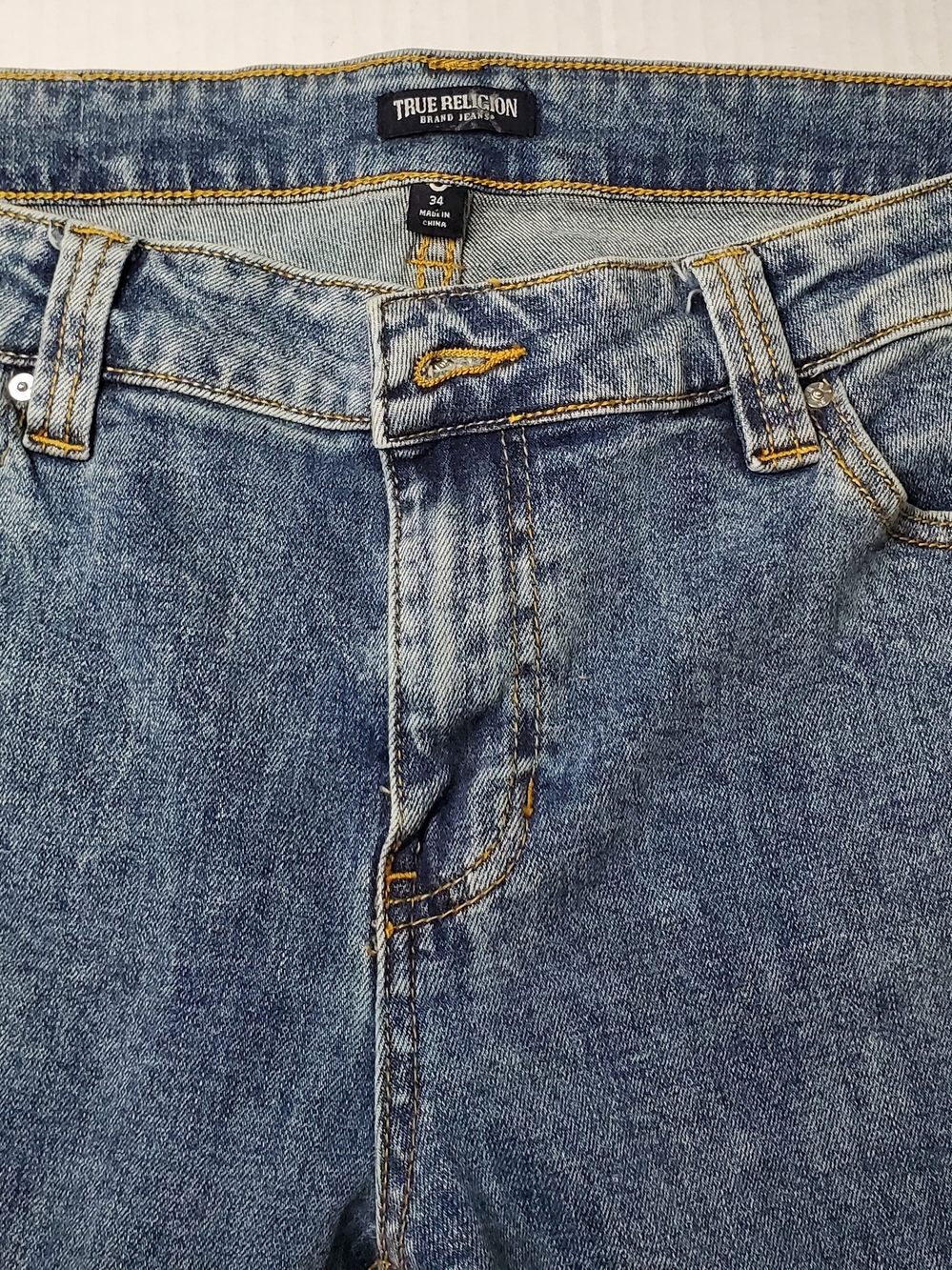 True Religion Women's Light Blue Flared Jeans 34 Waist - Picture 4 of 6